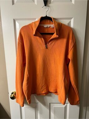 Tommy Bahama Orange Half-Zip Cowl Pullover